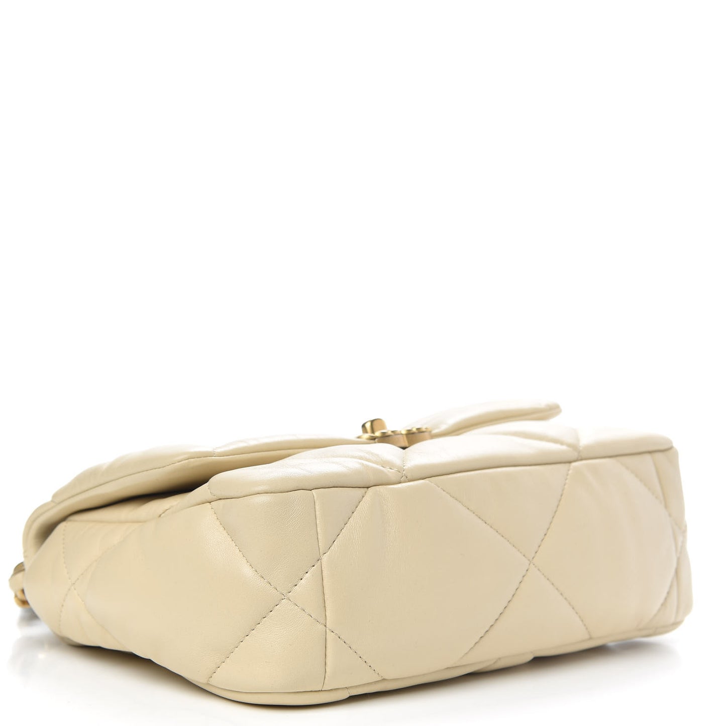 Lambskin Quilted Medium 19 Flap Beige