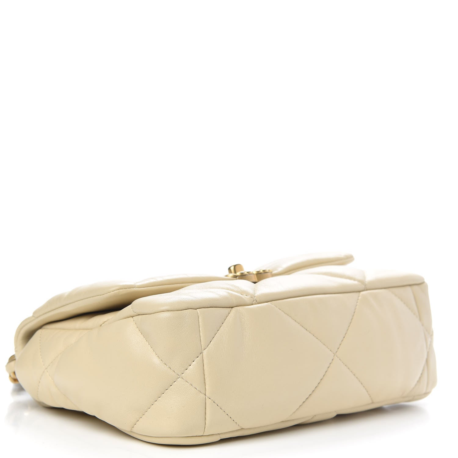Chanel Lambskin Quilted Medium 19 Flap Beige 4 of 10