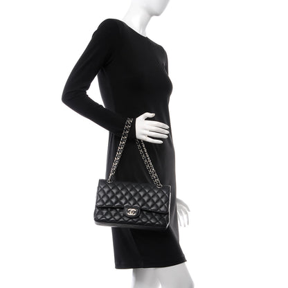 Chanel Caviar Quilted Medium Double Flap Black 2 of 10