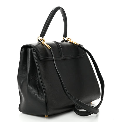 Celine Grained Calfskin Classique 16 Top Handle Bag Black 3 of 14