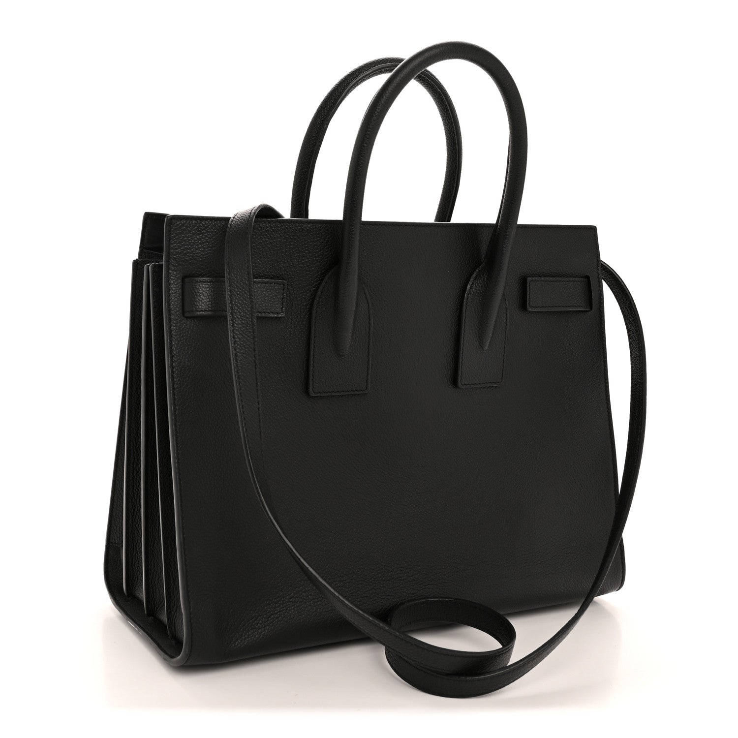 Saint Laurent Grained Calfskin Small Sac De Jour Black 3 of 14