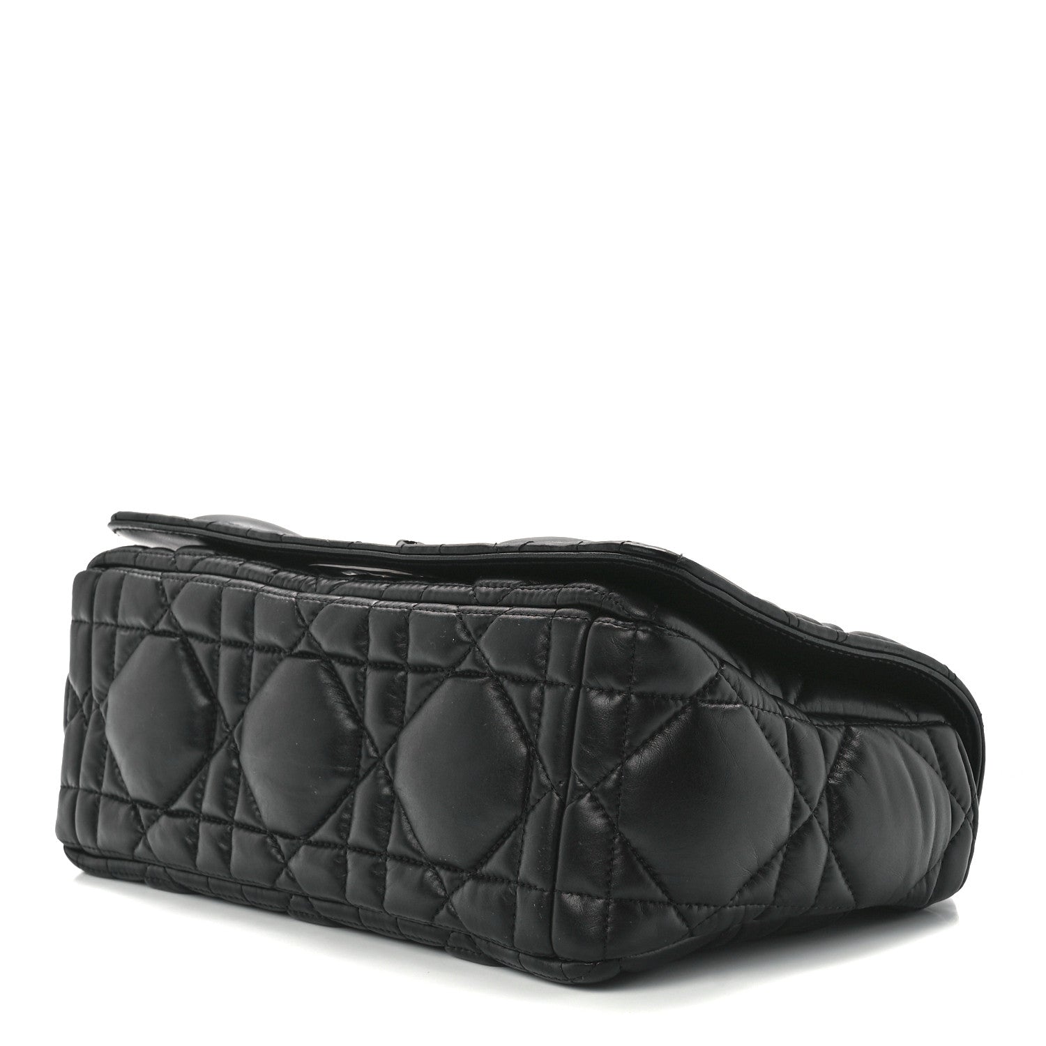 Christian Dior Lambskin Macrocannage Medium Caro Bag Black 8 of 10