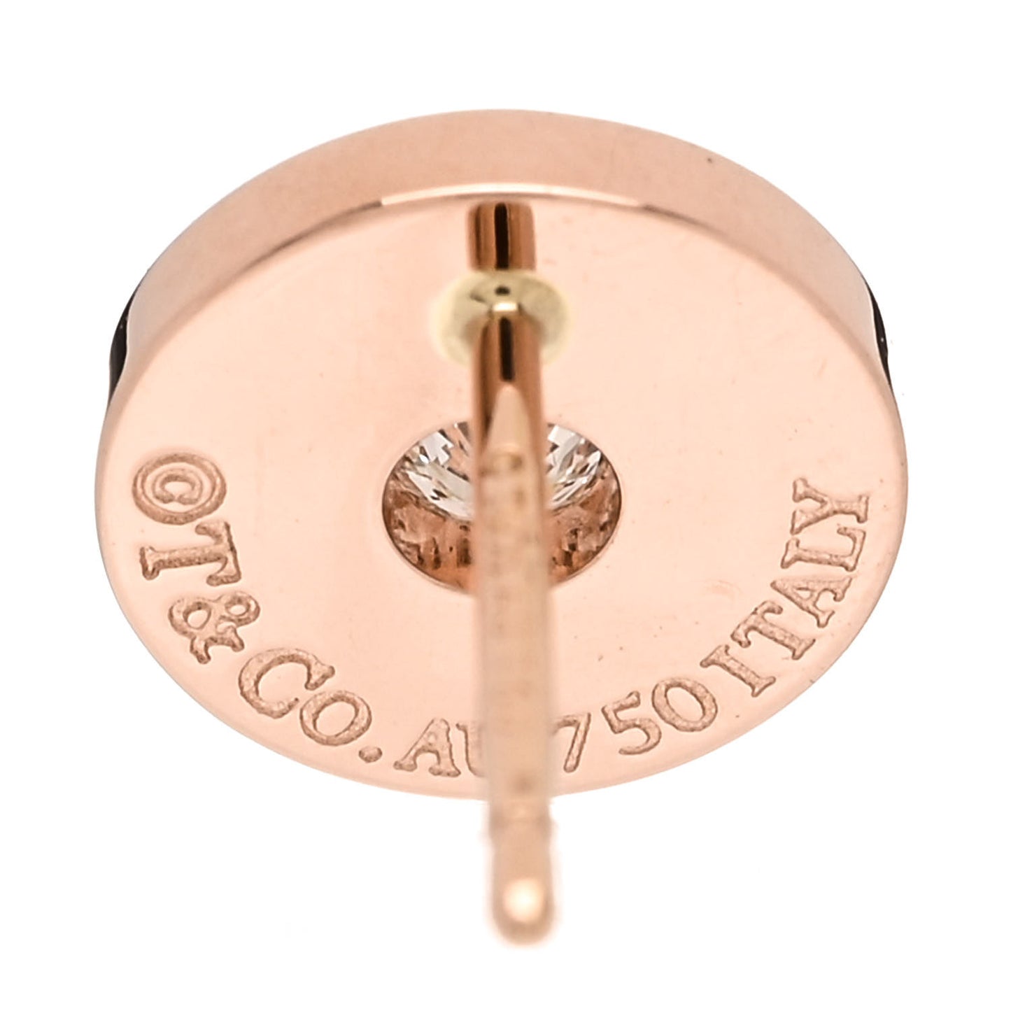 18K Rose Gold Diamond 1837 Circle Earrings