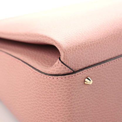 Gucci Dollar Calfskin Medium Interlocking G Top Handle Shoulder Bag Soft Pink 8 of 15