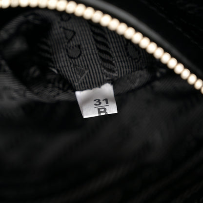 Prada Vitello Daino Soft Hobo Messenger Bag Black 7 of 13