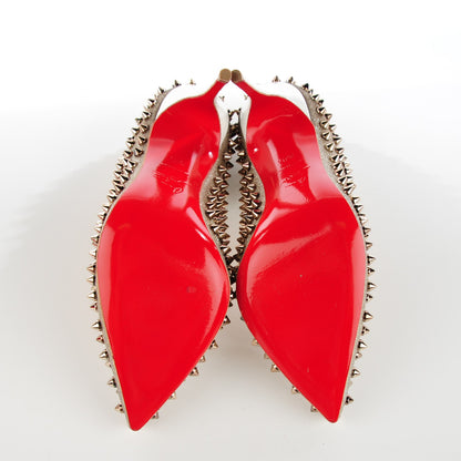 Christian Louboutin Glitter Follies Spikes 100 Pumps 36.5 Silver 5 of 7