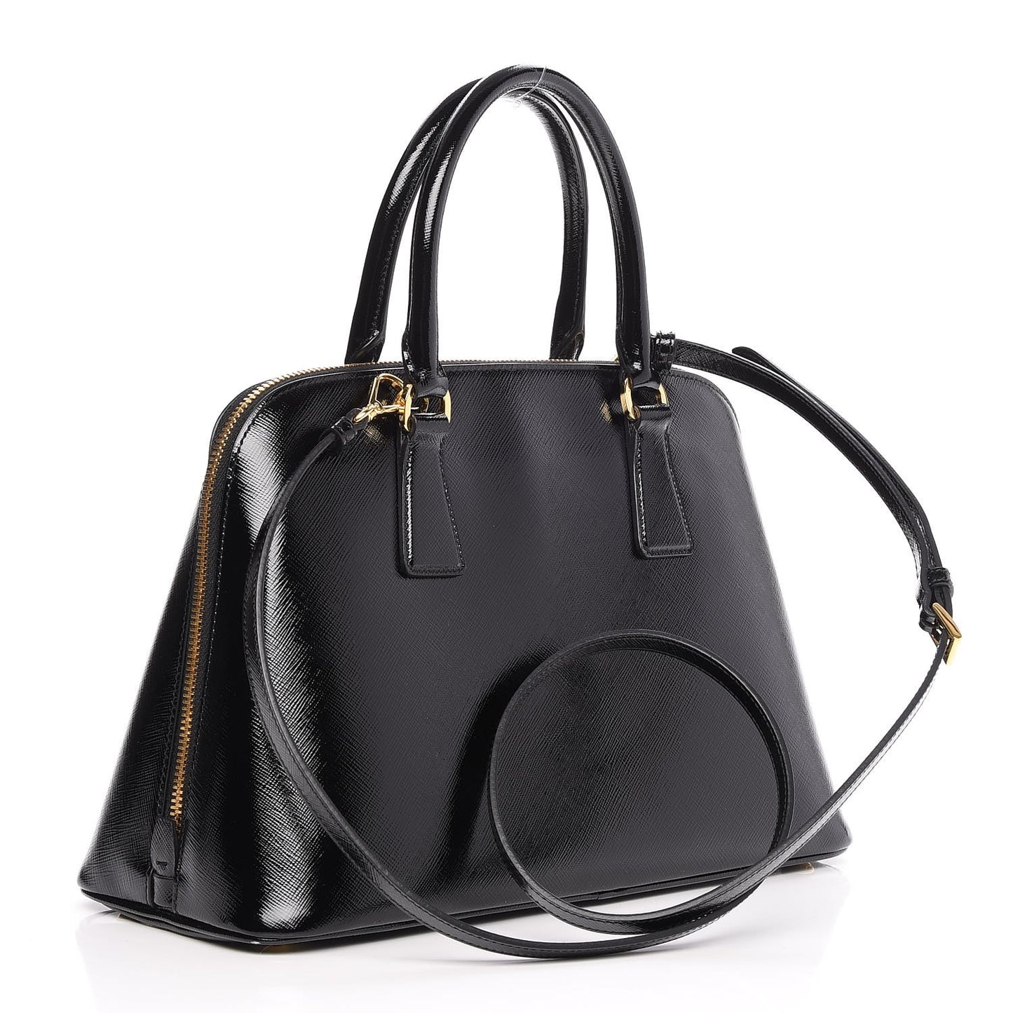 Saffiano Vernice Medium Promenade Tote Black