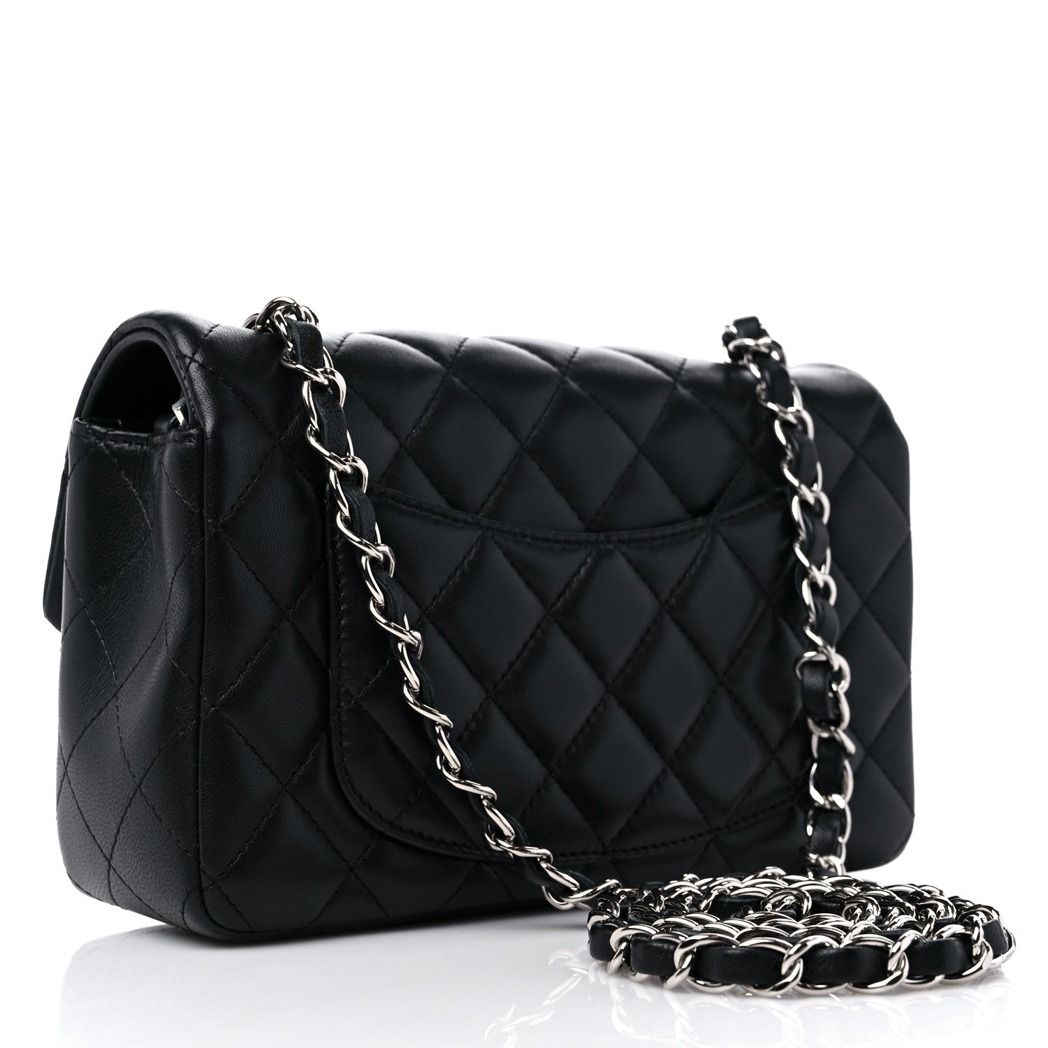 Chanel Lambskin Quilted Mini Rectangular Flap Black 3 of 11