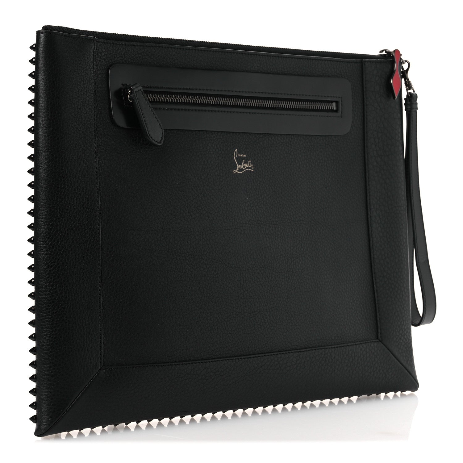 Christian Louboutin Peter Spikes Medium Pouch Black 1806518