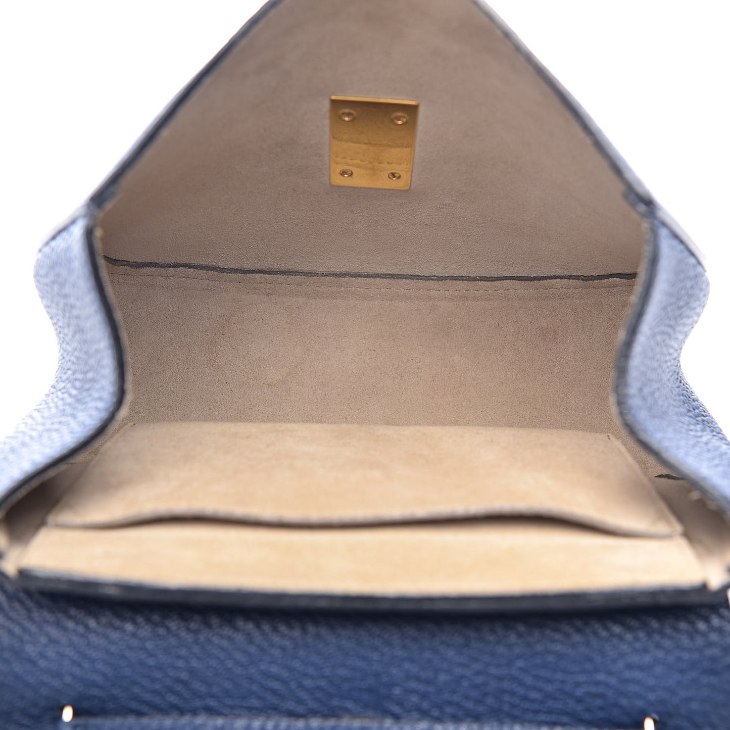 Grained Lambskin Drew Shoulder Bag Royal Navy