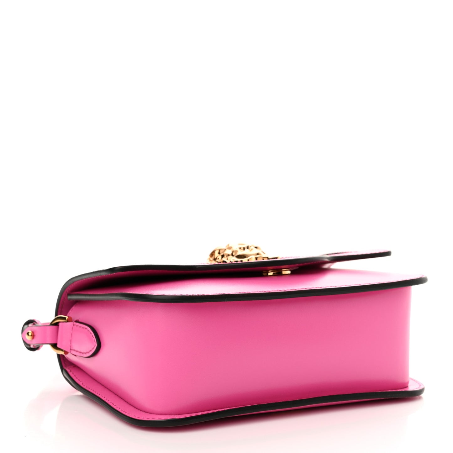 Calfskin Vinyl Small Houndstooth La Medusa Crossbody Bag Pink Multicolor