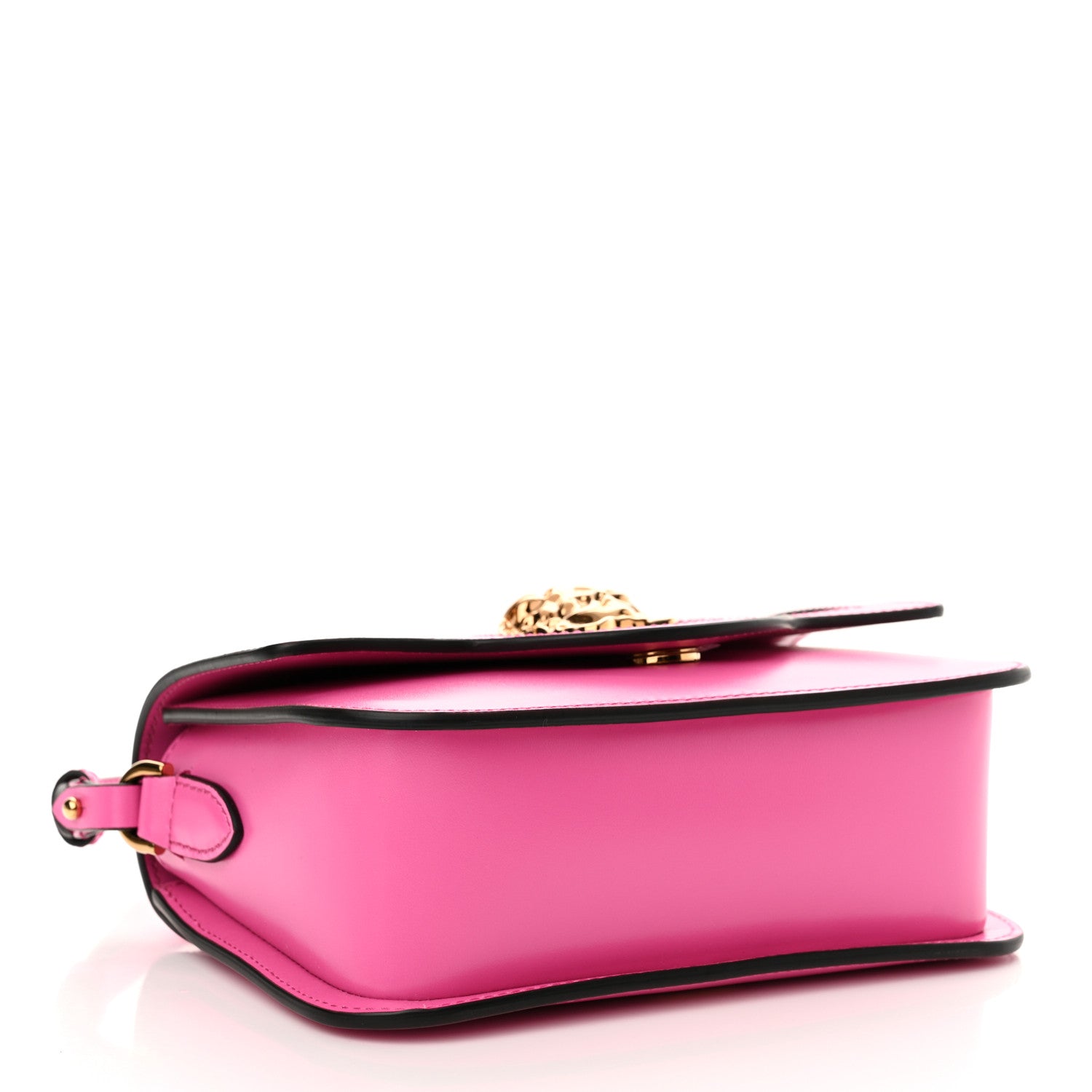 Versace Calfskin Vinyl Small Houndstooth La Medusa Crossbody Bag Pink Multicolor 4 of 9