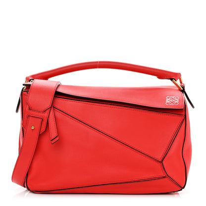 Loewe Calfskin Medium Puzzle Bag Scarlet 1 of 12