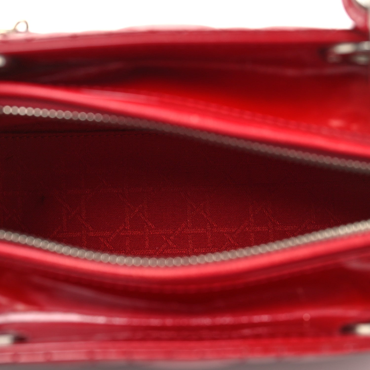 Christian Dior Patent Cannage Medium Lady Dior Red 5 of 10