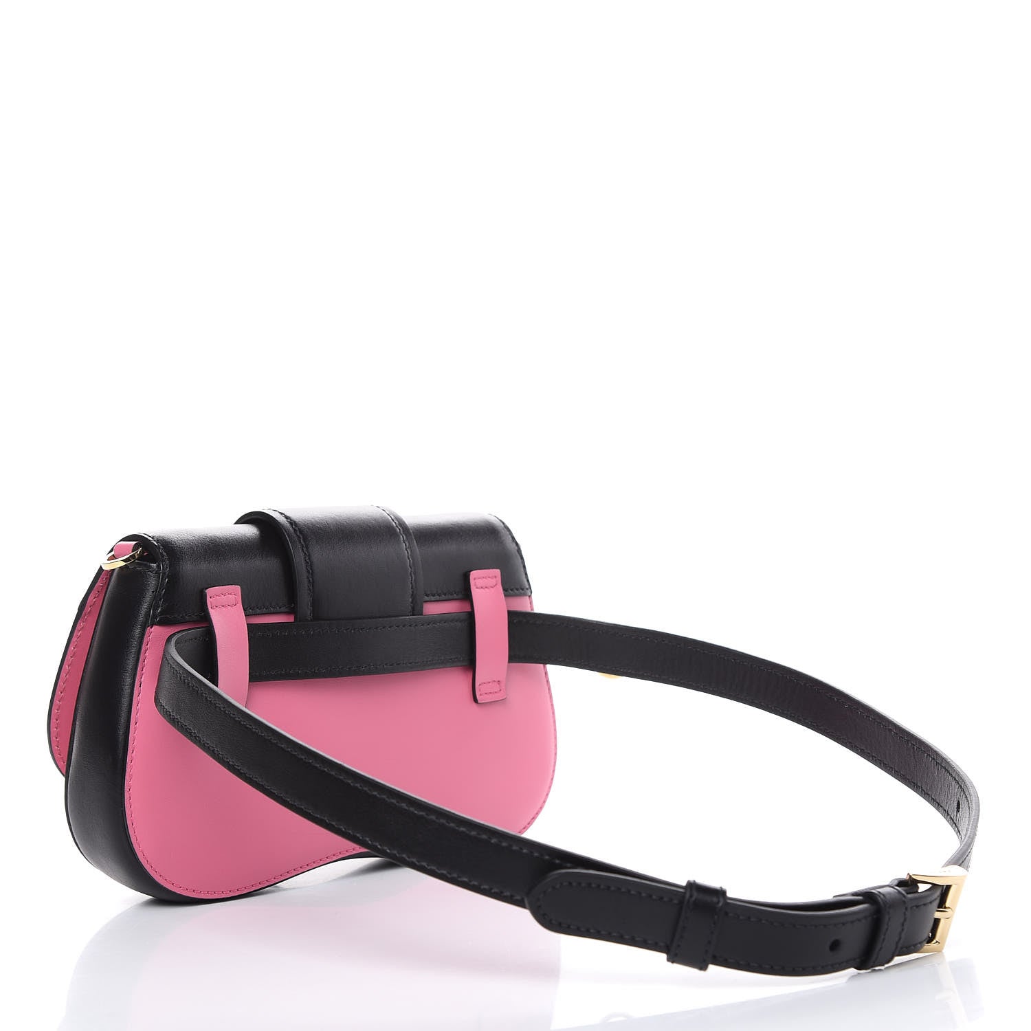 Prada City Calfskin Sidonie Belt Bag Begonia Black 4 of 10