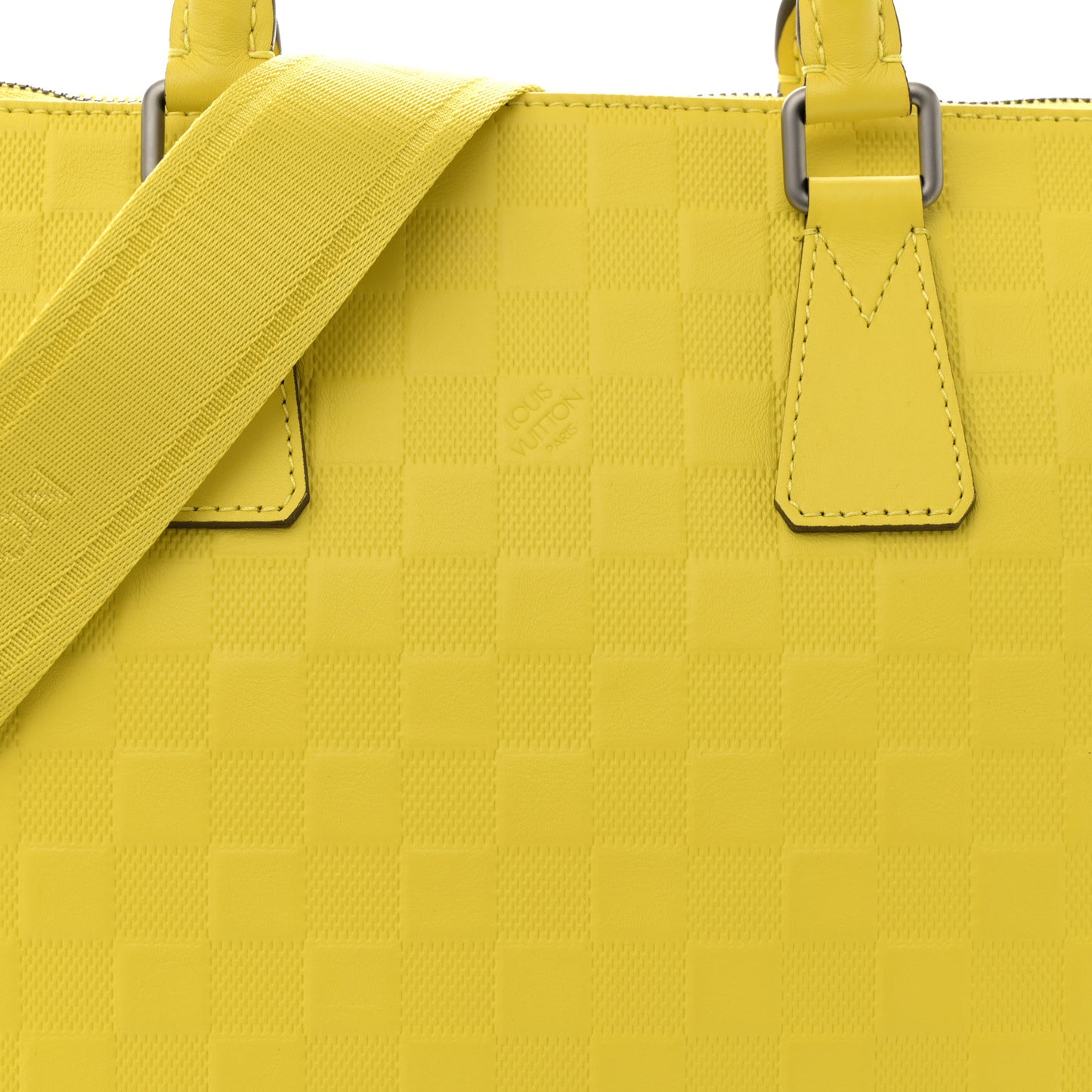 Damier Infini Porte-Documents Vert Acide