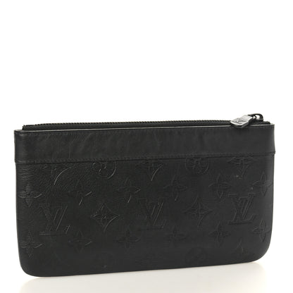 Louis Vuitton Calfskin Monogram Shadow Discovery Pochette PM Black 3 of 7