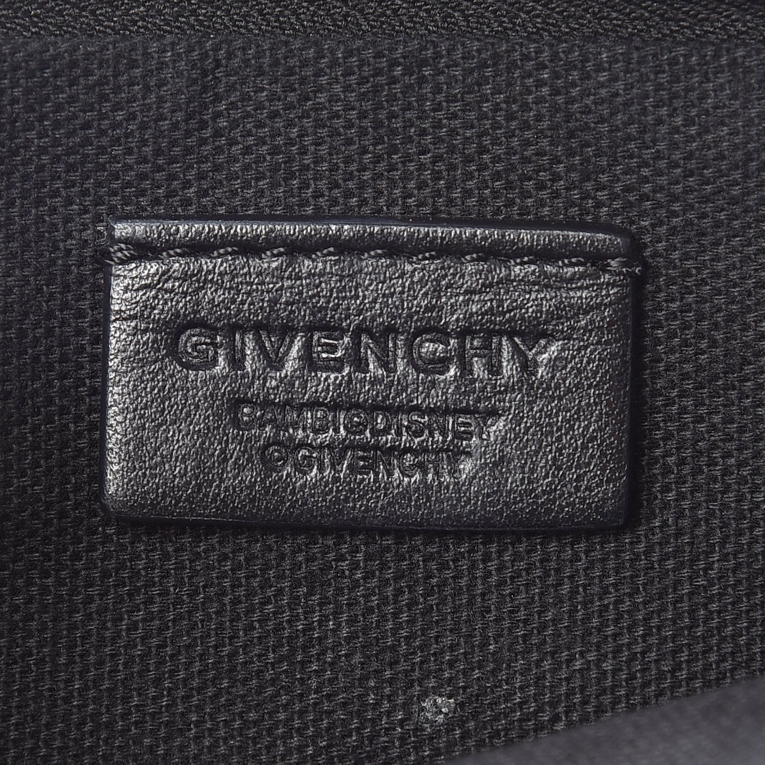 Givenchy Calfskin Bambi Print Medium Cosmetic Pouch Black 6 of 9