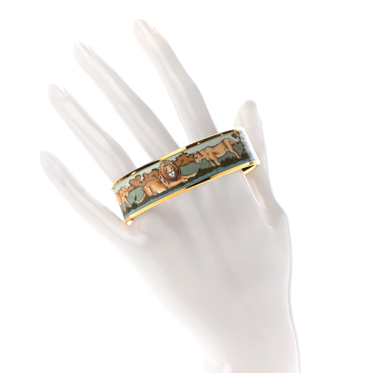 Enamel Printed Pride of Lions Wide Bracelet 65