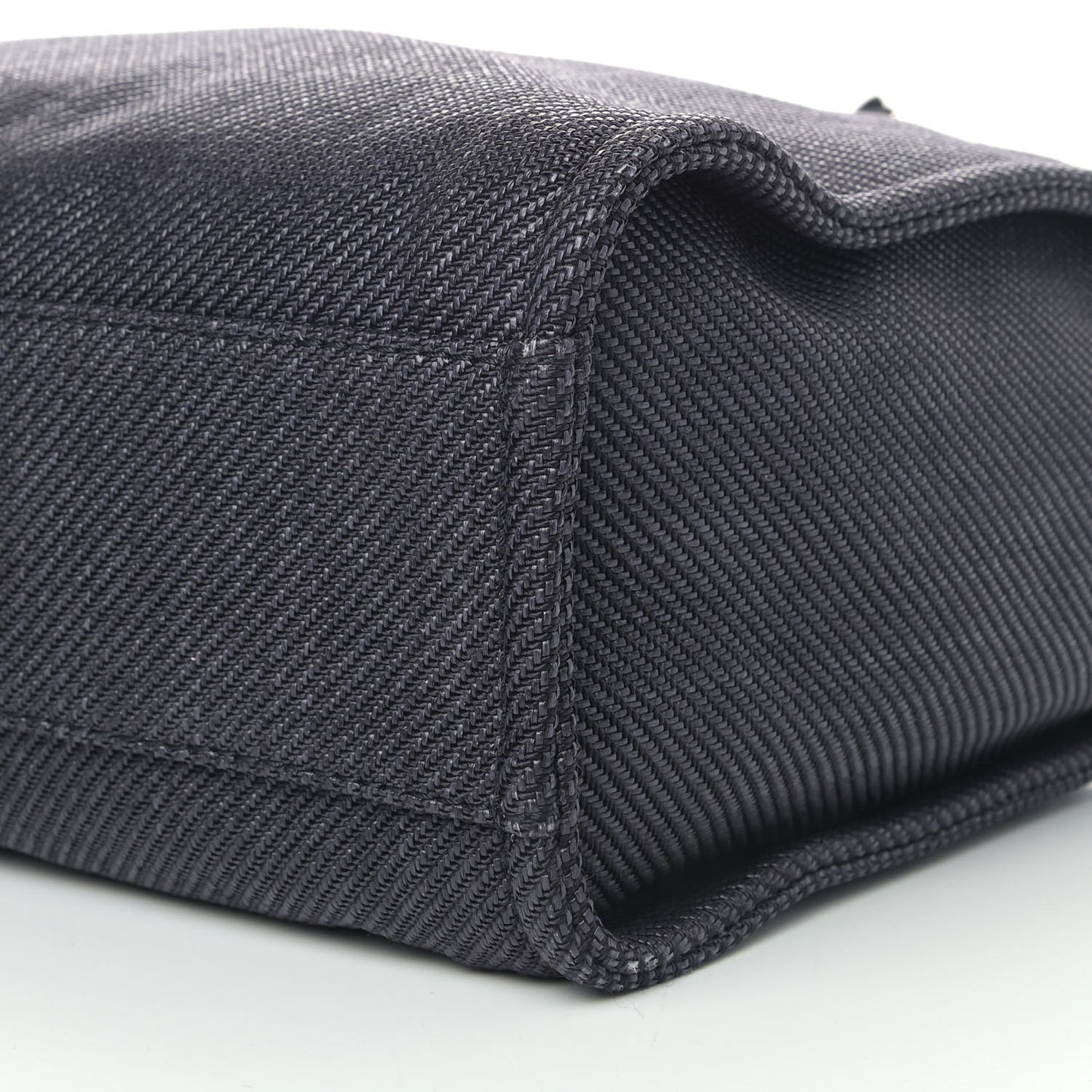 Mixed Fibers Calfskin Small Deauville Tote Black