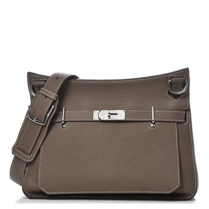 Hermes Taurillon Clemence Jypsiere 34 Etoupe 1 of 9