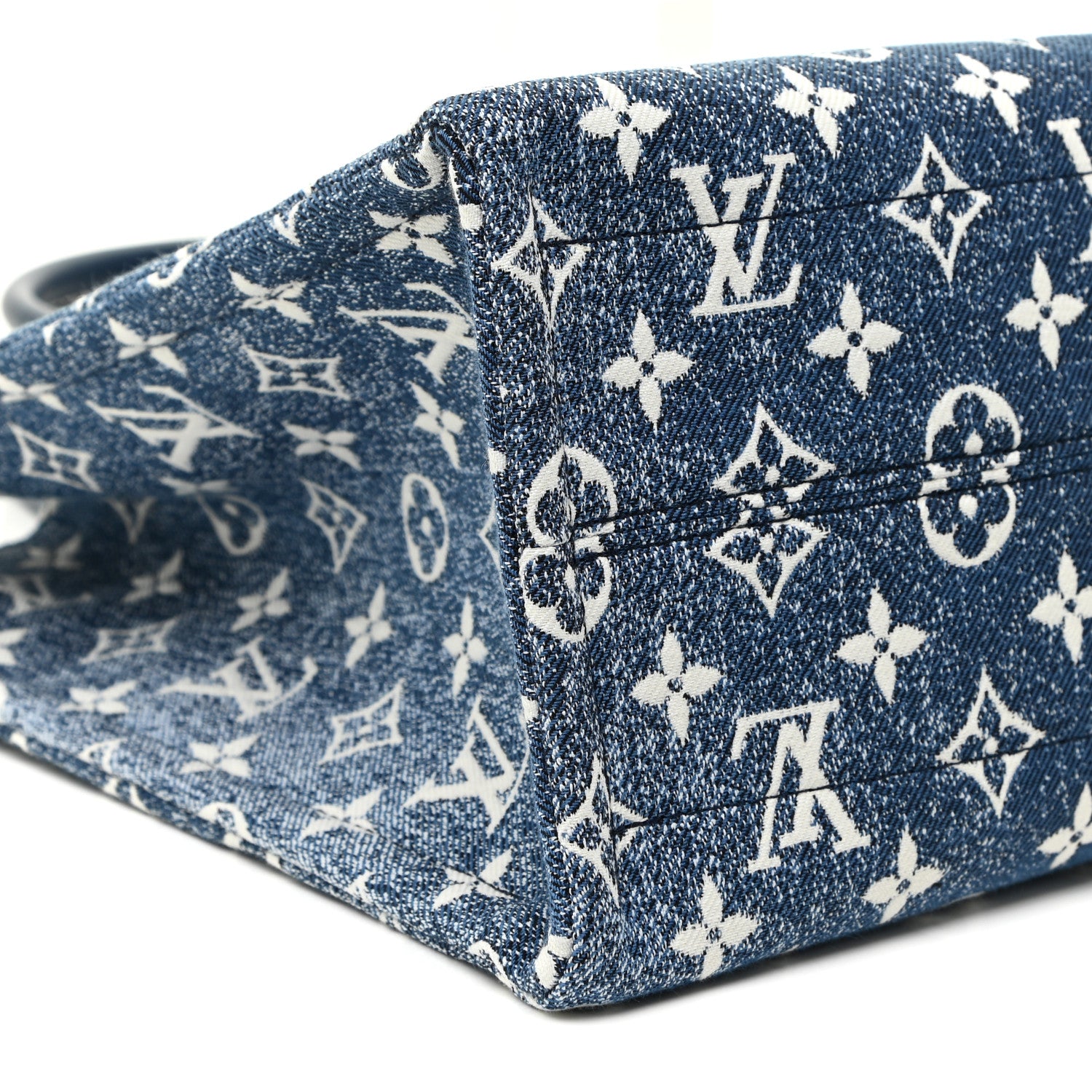 Louis Vuitton Monogram Jacquard Denim Onthego MM Bleu 8 of 10