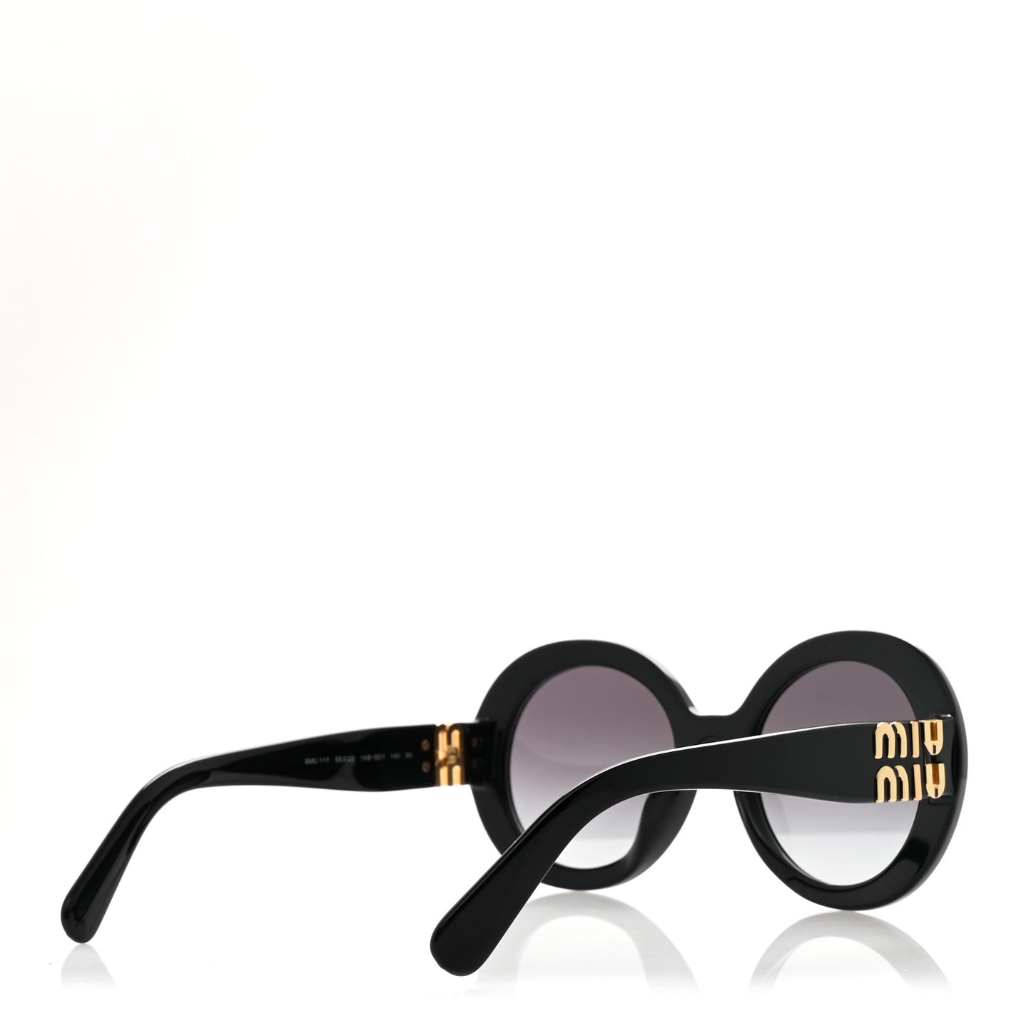 Acetate Round Sunglasses SMU 11Y Black