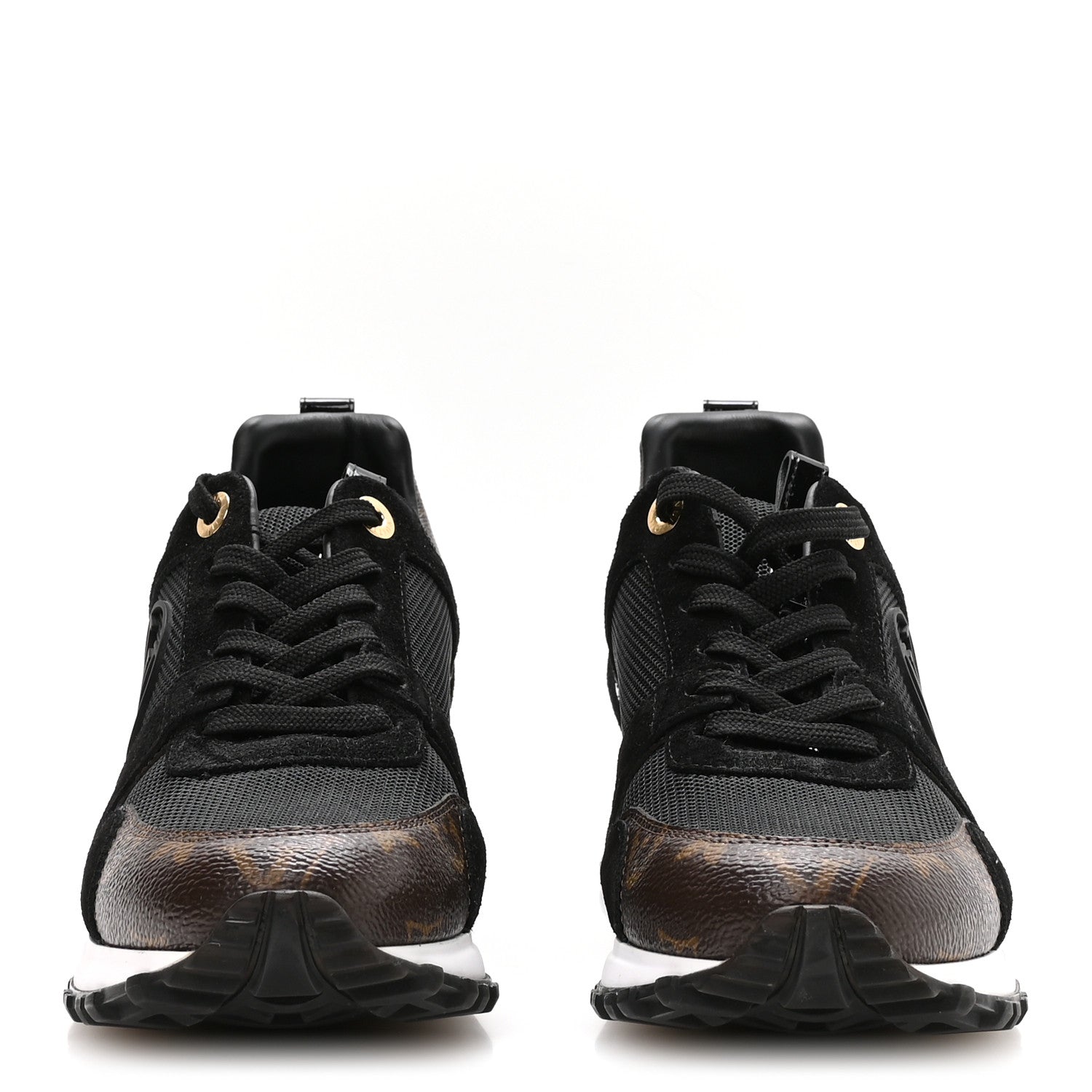 Louis Vuitton Suede Monogram Run Away Sneakers 37 Black 3 of 9