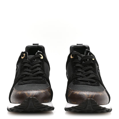 Louis Vuitton Suede Monogram Run Away Sneakers 37 Black 3 of 9