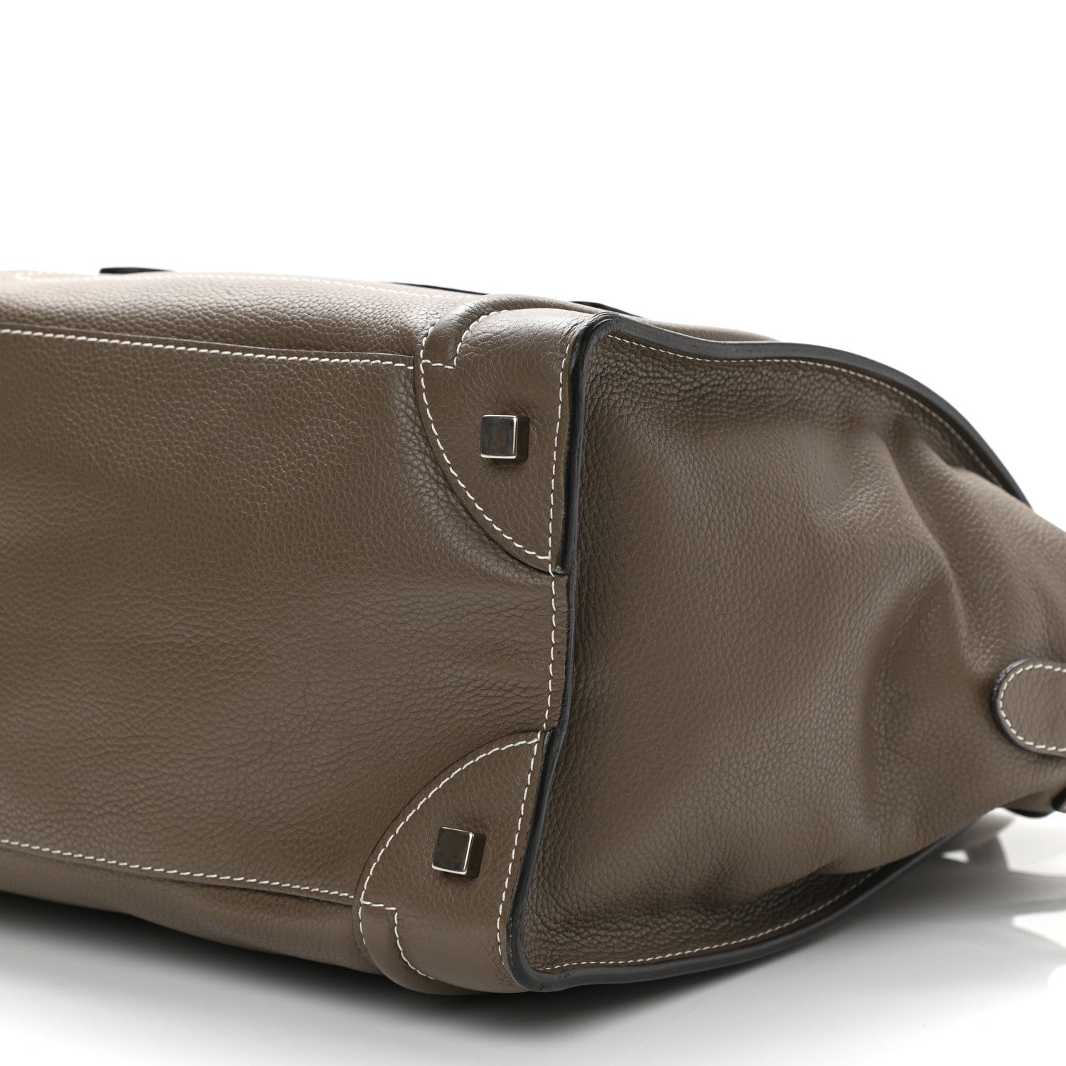 Celine Drummed Calfskin Mini Luggage Souris 10 of 13