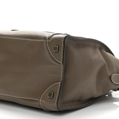 Celine Drummed Calfskin Mini Luggage Souris 10 of 13