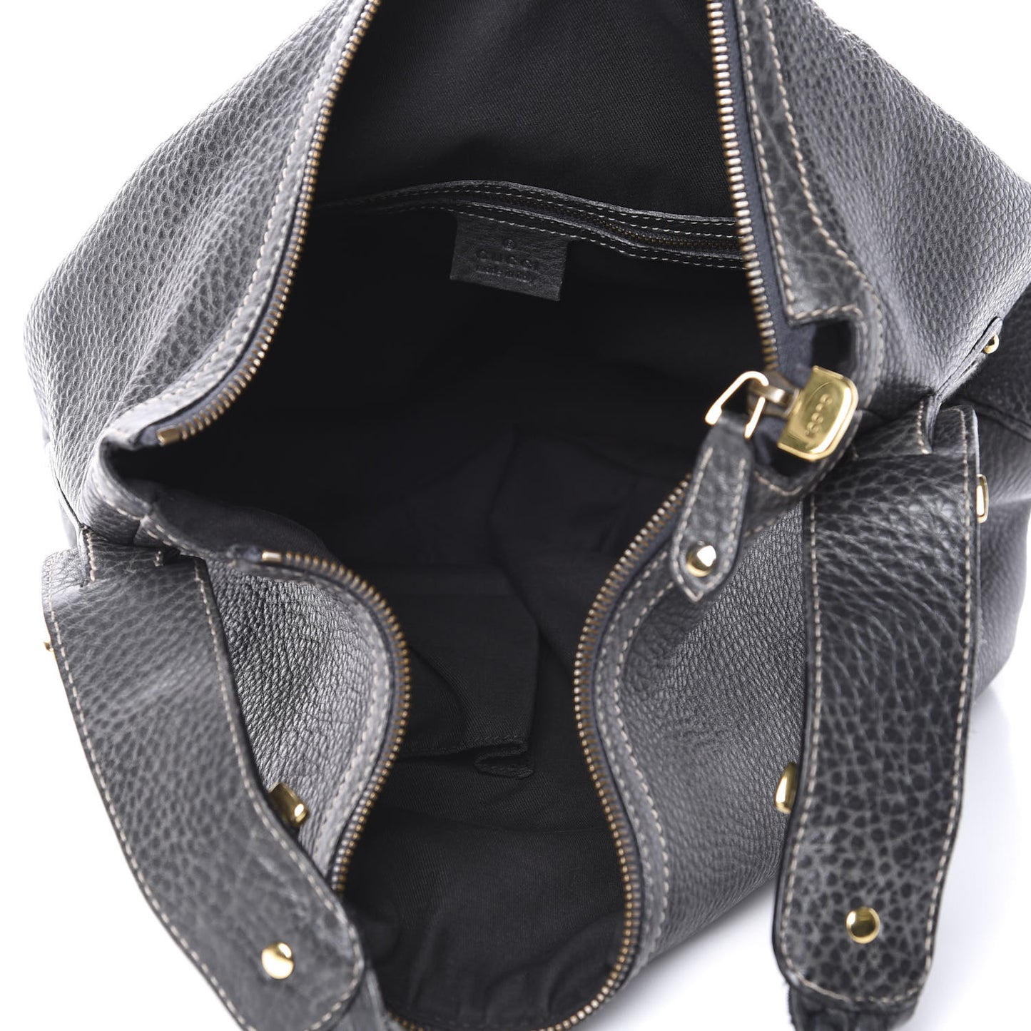 Pebbled Calfskin Medium Pelham Hobo Black