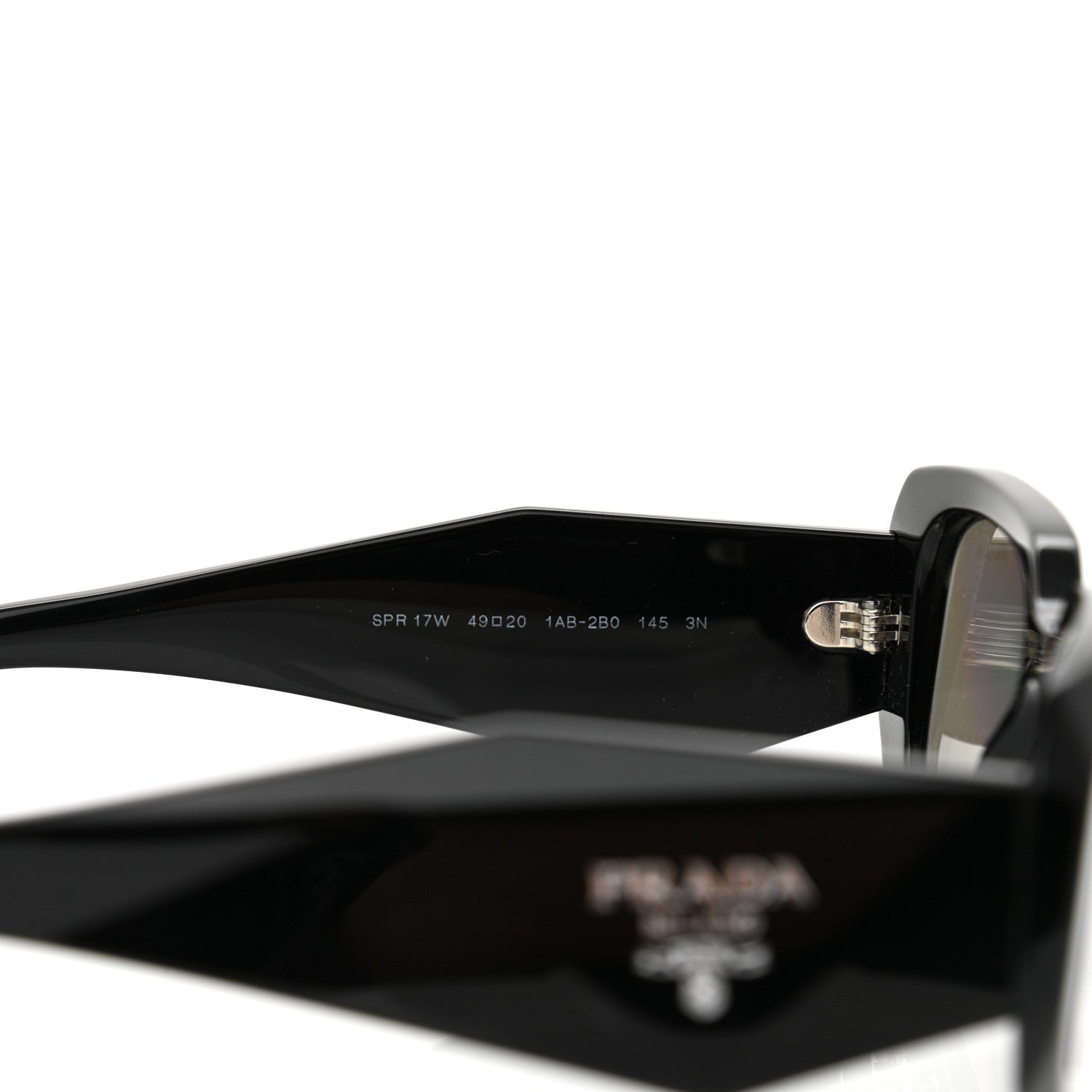 Prada Acetate Symbole Sunglasses SPR 17W Black 6 of 7
