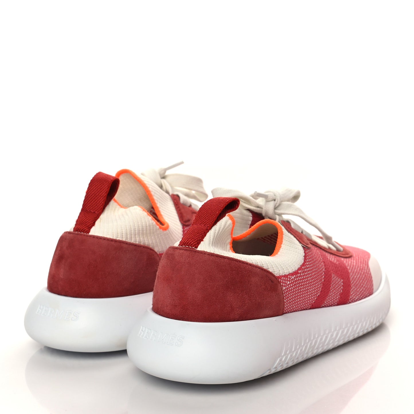 Knit Suede Goatskin Womens Crew Sneakers 40 Multicolor Rose