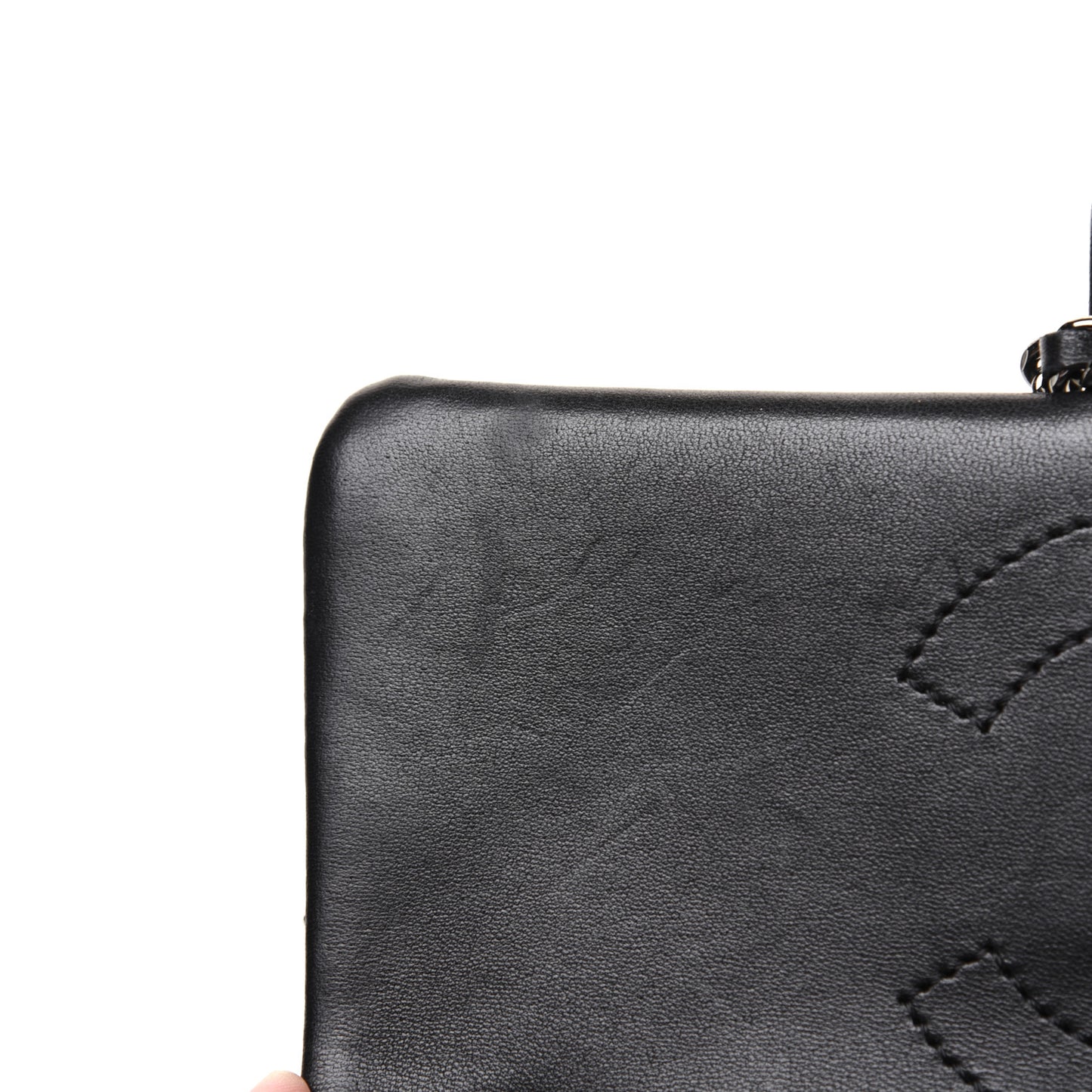 Lambskin Small CC Crossing Flap Black