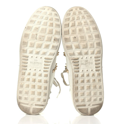 Valentino Garavani Calfskin Rockstud Untitled Open Sneakers 37.5 White 4 of 8