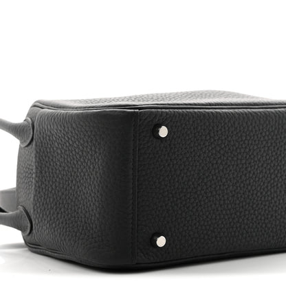 Hermes Taurillon Clemence Mini Lindy 20 Black 9 of 11