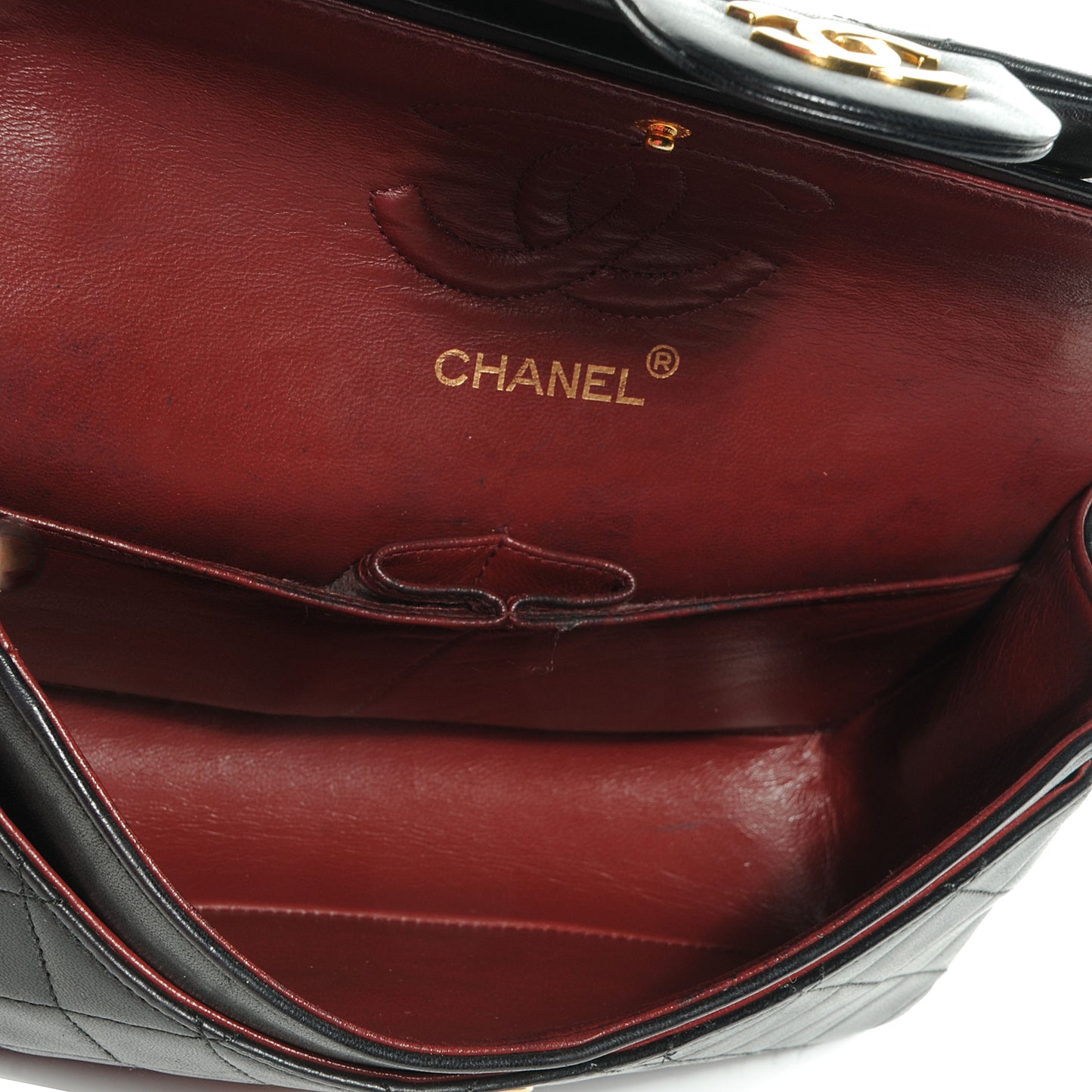 Lambskin Small Double Flap Black