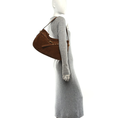 Miu Miu Camoscio Large Aventure Shoulder Bag Rovere 2 of 9