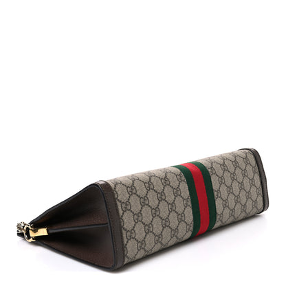 Gucci GG Supreme Monogram Web Medium Ophidia Chain Shoulder Bag Brown 3 of 9