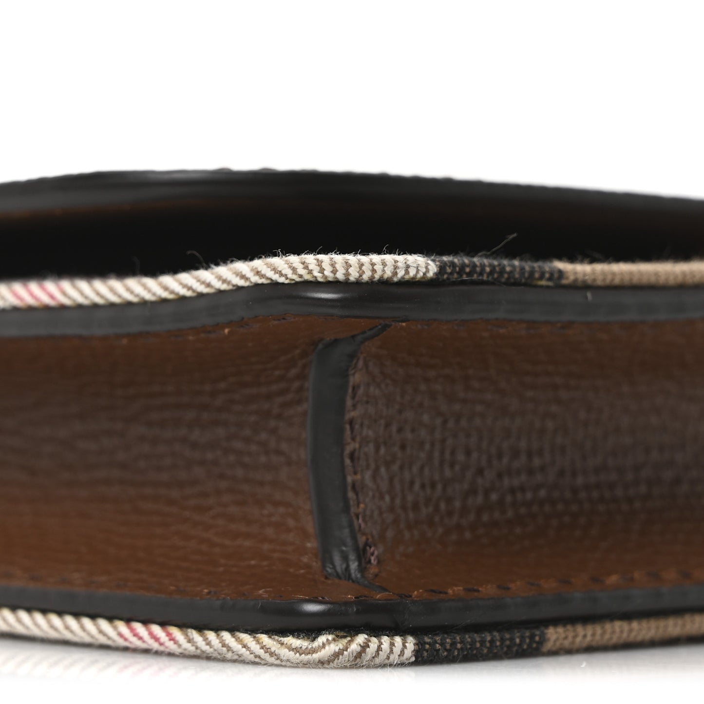 Grained Calfskin House Check Tartan Mix Hampshire Wallet On Chain Tan