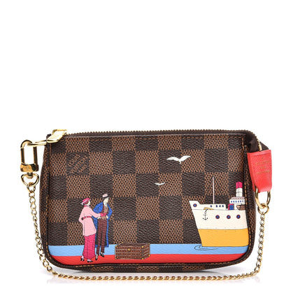 Louis Vuitton Damier Ebene 2016 Christmas Animation Mini Pochette Accessories 1 of 7
