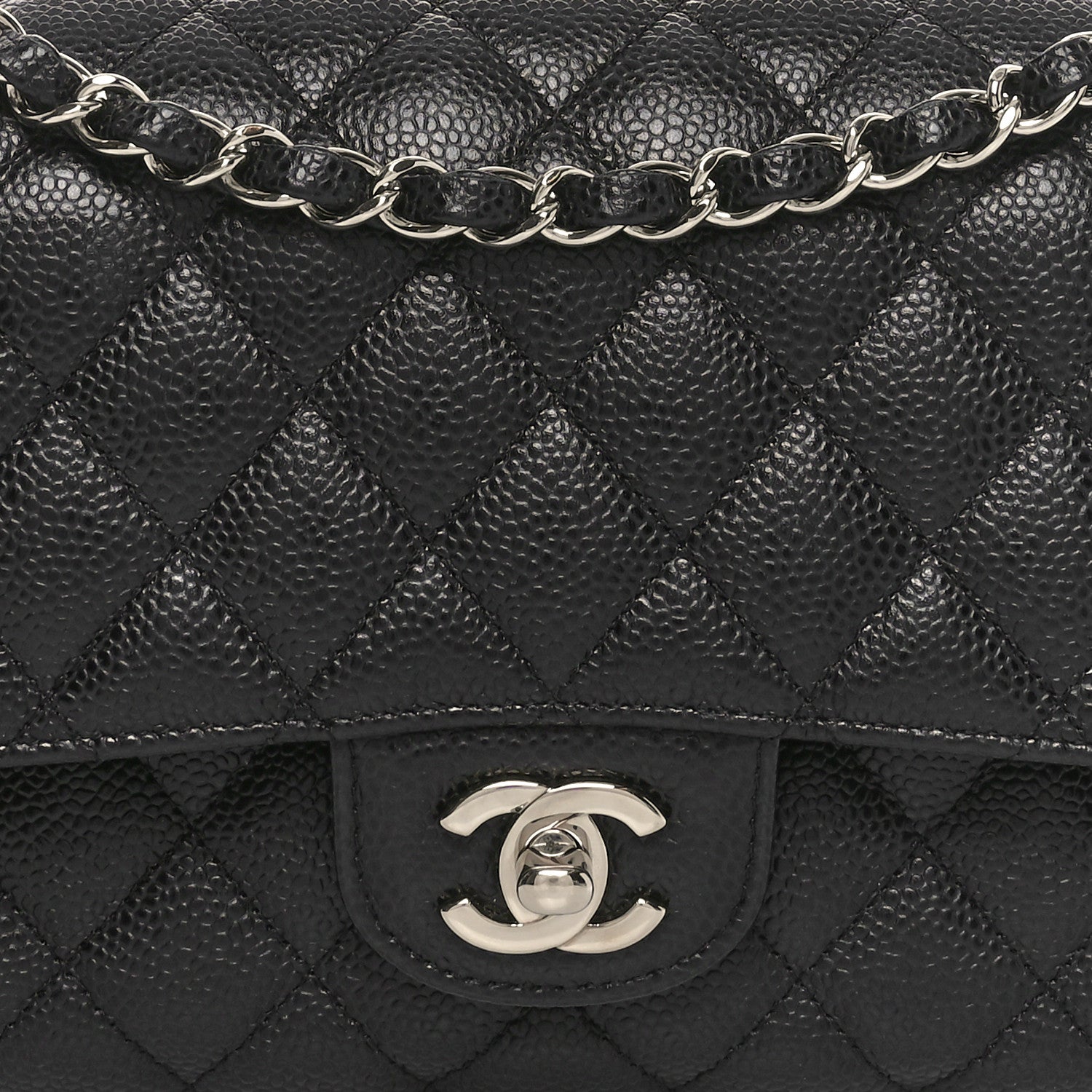 Chanel Caviar Quilted Medium Double Flap Black 8 of 11