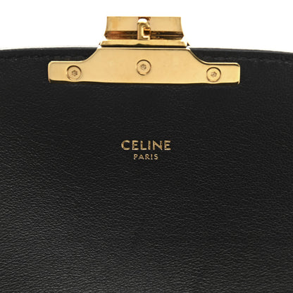 Celine Canvas Calfskin Triomphe Embroidered Medium Triomphe Bag Black 6 of 12