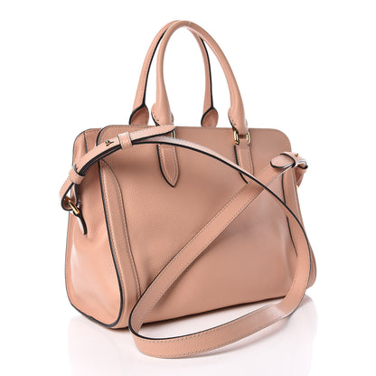 Alexander McQueen Pebbled Calfskin Small Skull Padlock Zip Around Tote Boudoir 3 of 13