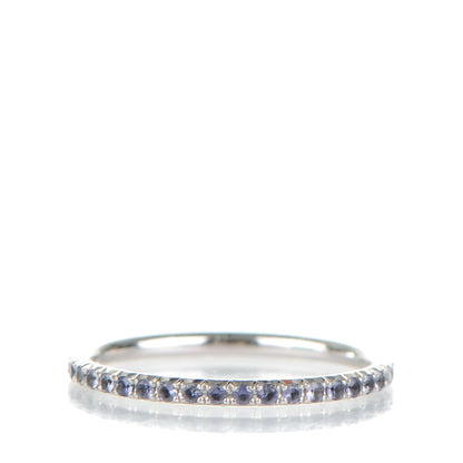 Tiffany 18K White Gold Iolite Metro Ring 5 1 of 5