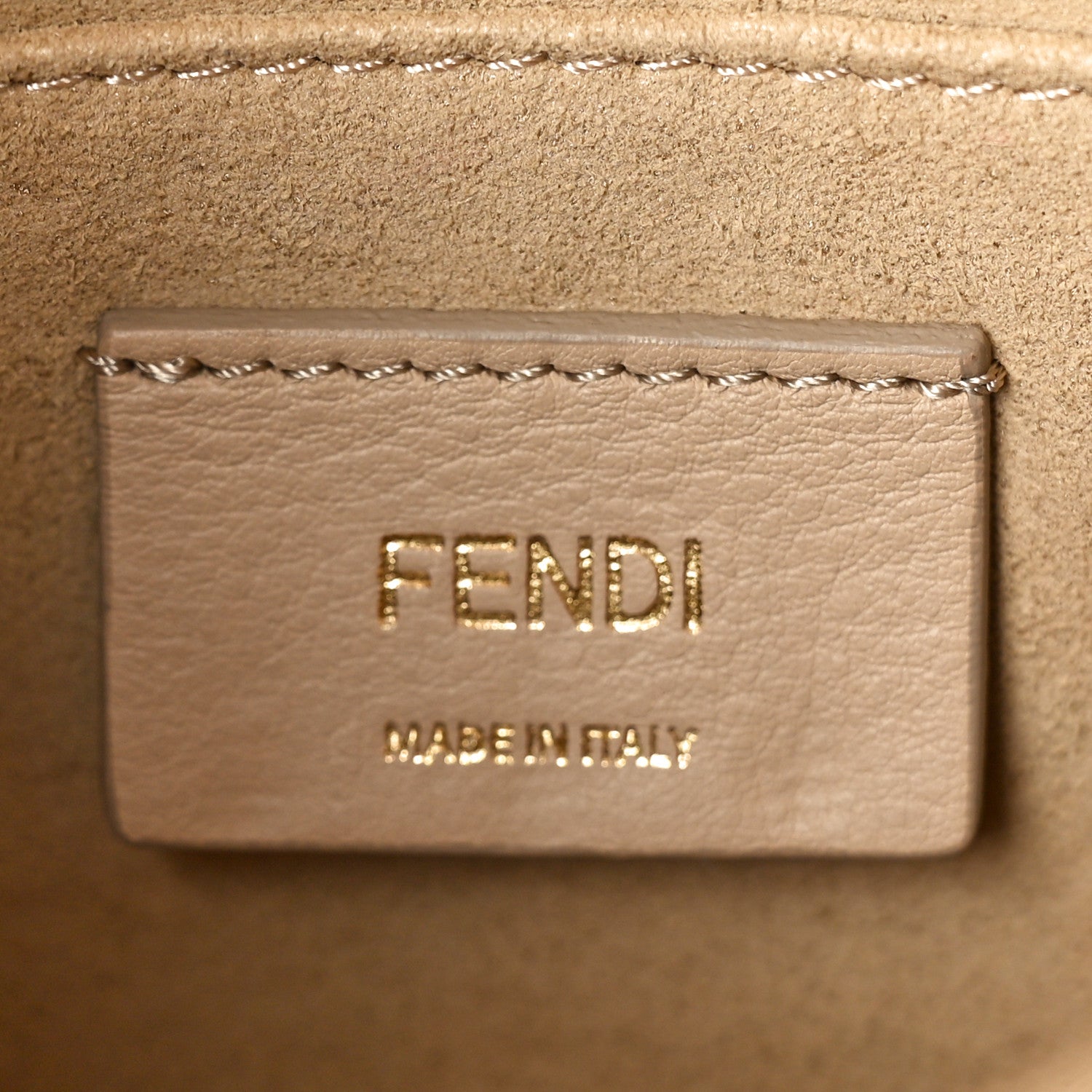 Fendi Vitello Liberty Scalloped Studded Small Kan I Shoulder Bag Black 6 of 10