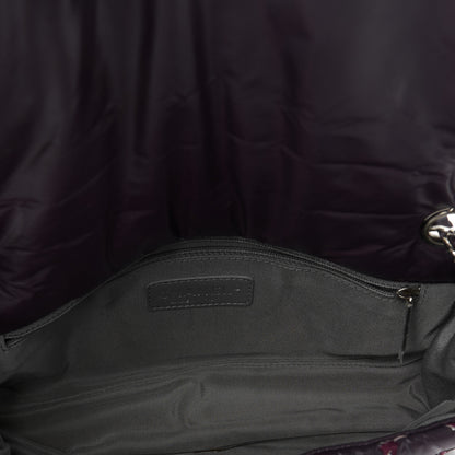Chanel Nylon Quilted Tweed on Stitch Medium Bubble Flap Purple 5 of 11