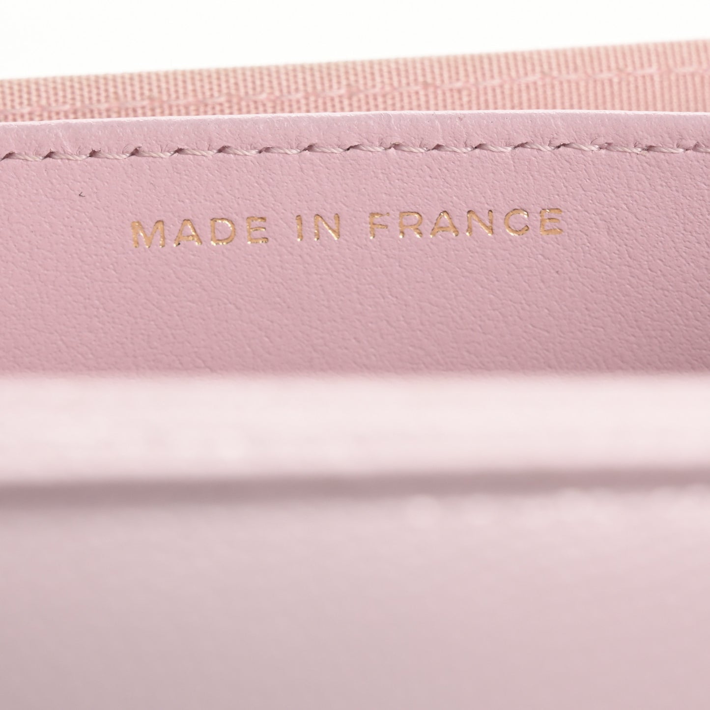 Caviar Quilted Coco Candy Card Holder On Chain Light Pink