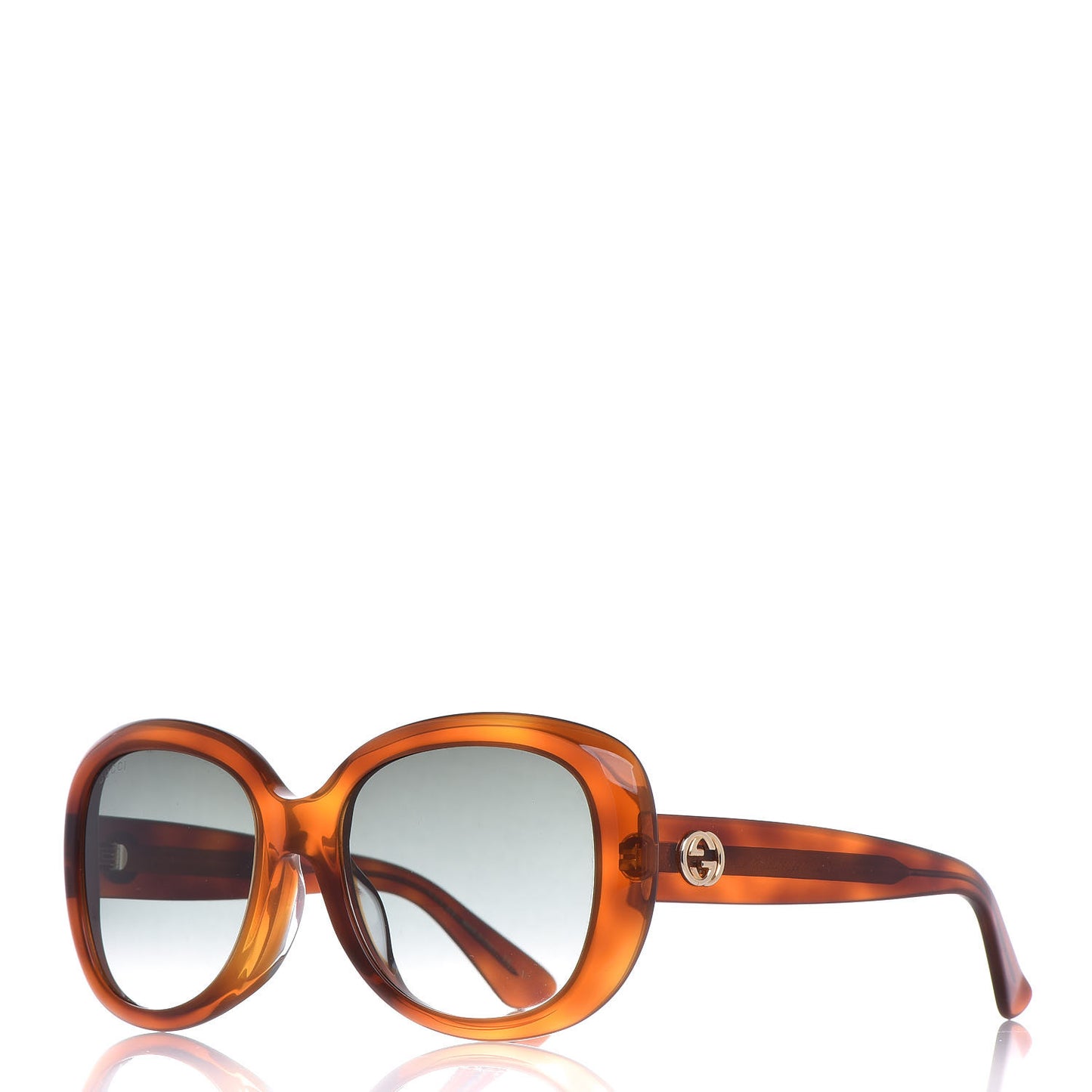 Round Sunglasses GG0140SA Avana Green